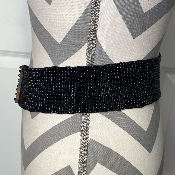 Vintage Handmade Wooden Buckle Beaded Belt - Picture 3 of 8